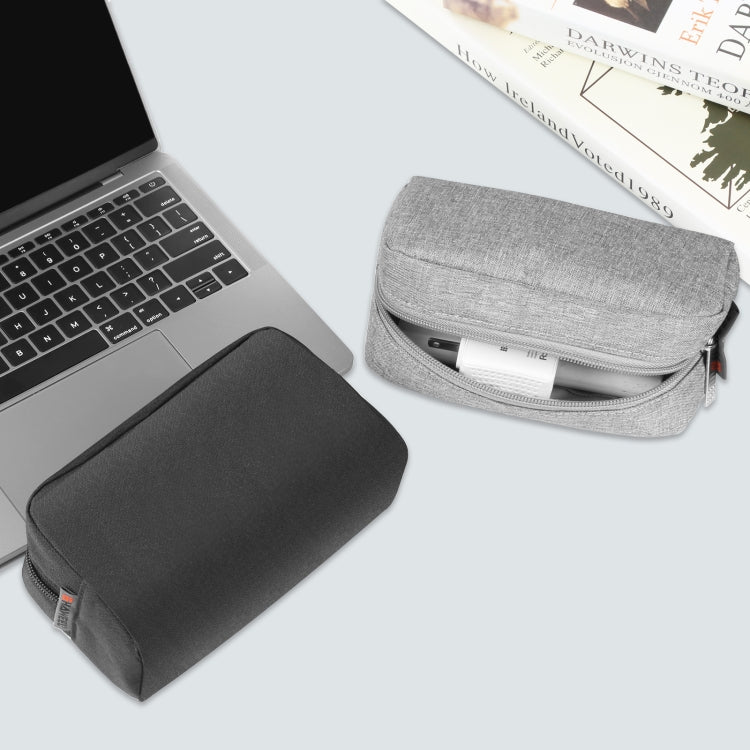 HAWEEL Electronics Organizer Storage Bag for Charger, Power Bank, Cables, Mouse, Earphones, Size: L(Grey) - Digital Storage Bag by HAWEEL | Online Shopping South Africa | PMC Jewellery | Buy Now Pay Later Mobicred