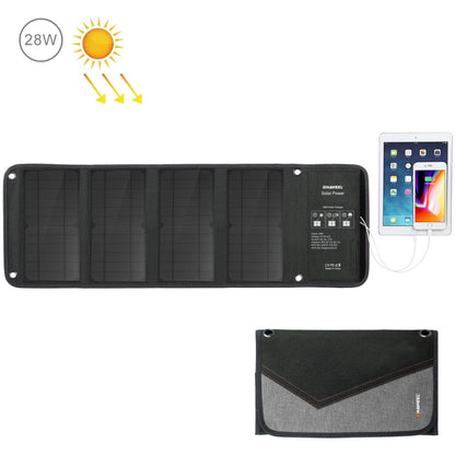 HAWEEL 28W Foldable Solar Panel Charger with 5V 3A Max Dual USB Ports - Charger by HAWEEL | Online Shopping South Africa | PMC Jewellery | Buy Now Pay Later Mobicred