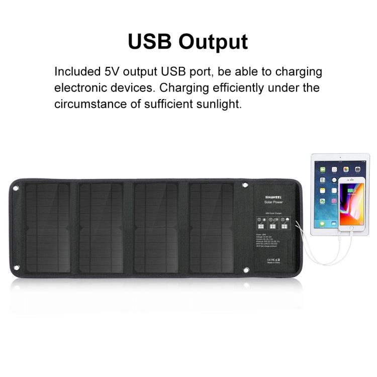 HAWEEL 28W Foldable Solar Panel Charger with 5V 3A Max Dual USB Ports - free shipping - PMC TechLife - Order now!