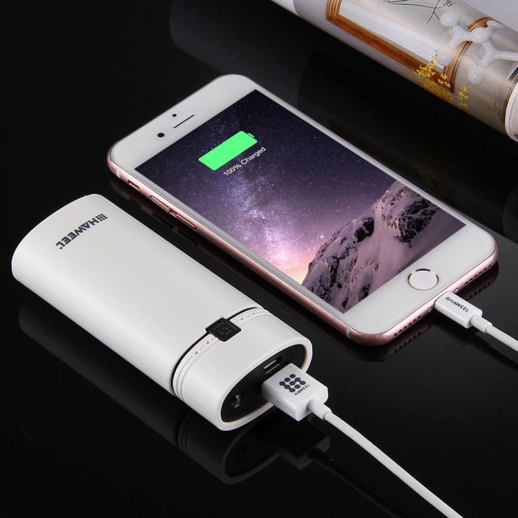 HAWEEL DIY 2x 18650 Battery (Not Included) 5600mAh Power Bank Shell Box with USB Output & Indicator(White) - Power Bank Box by HAWEEL | Online Shopping South Africa | PMC Jewellery | Buy Now Pay Later Mobicred