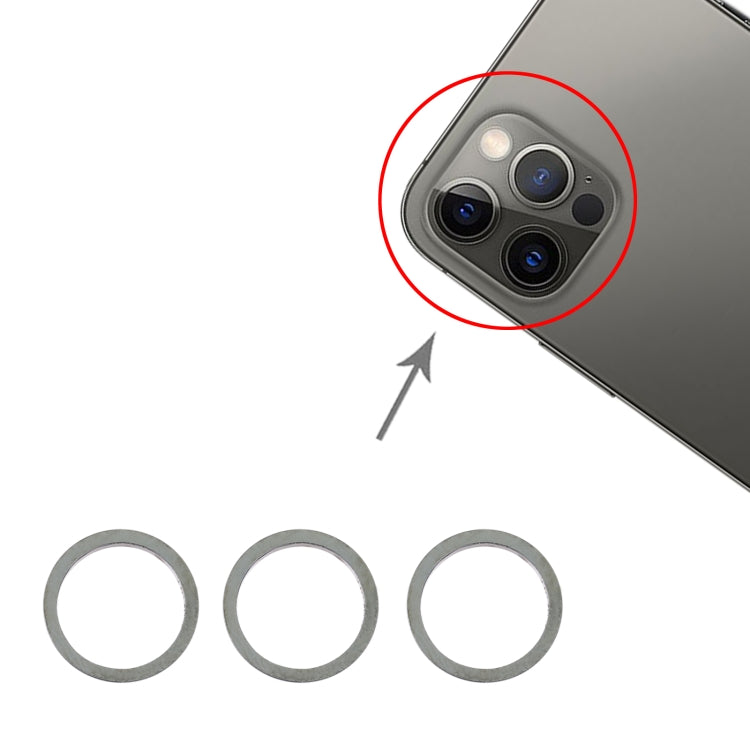 3 PCS Rear Camera Glass Lens Metal Protector Hoop Ring for iPhone 12 Pro(Aqua Blue) - Camera Series by PMc TechLife | Online Shopping South Africa | PMc TechLife | Buy Now Pay Later Mobicred