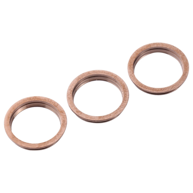 3 PCS Rear Camera Glass Lens Metal Protector Hoop Ring for iPhone 11 Pro & 11 Pro Max(Gold) - Camera Series by PMc TechLife | Online Shopping South Africa | PMc TechLife | Buy Now Pay Later Mobicred