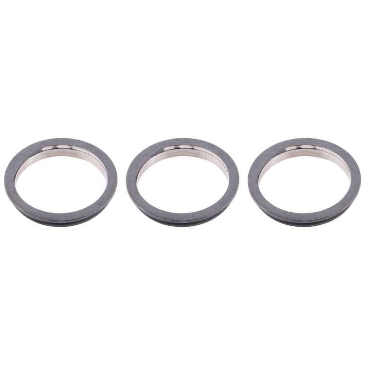 3 PCS Rear Camera Glass Lens Metal Protector Hoop Ring for iPhone 12 Pro Max(Graphite) - Camera Series by PMc TechLife | Online Shopping South Africa | PMc TechLife | Buy Now Pay Later Mobicred