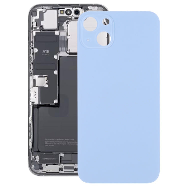 For iPhone 14 Plus Battery Back Cover(Blue) - Back Cover by PMc TechLife | Online Shopping South Africa | PMc TechLife | Buy Now Pay Later Mobicred