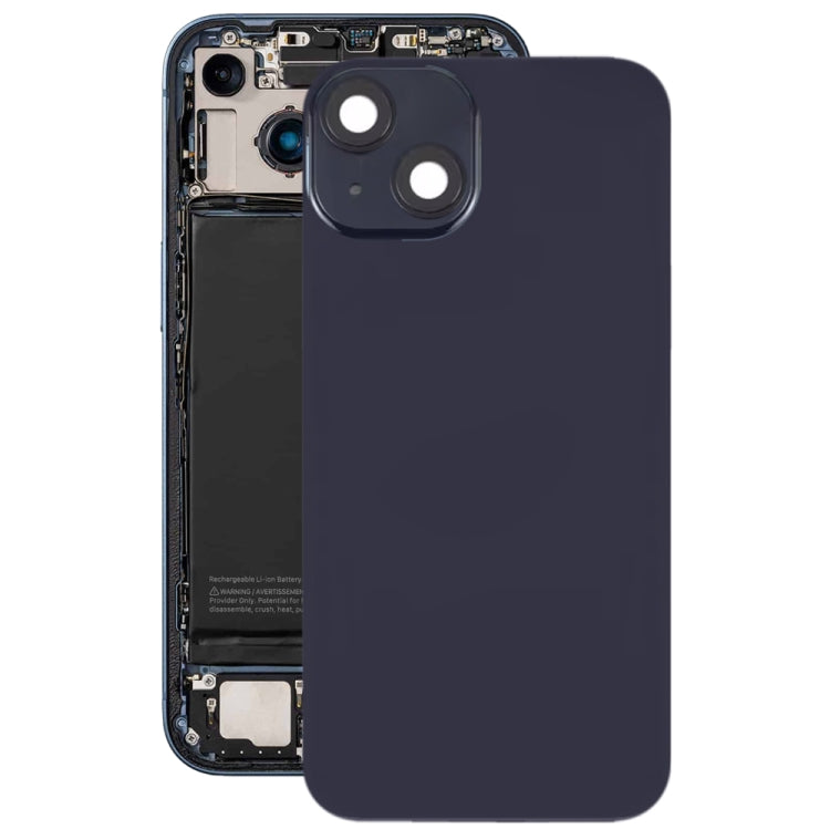 For iPhone 14 Plus Glass Battery Back Cover with Flash Bracket + Wireless Charging Module(Black) - Back Cover by PMC Jewellery | Online Shopping South Africa | PMC Jewellery | Buy Now Pay Later Mobicred