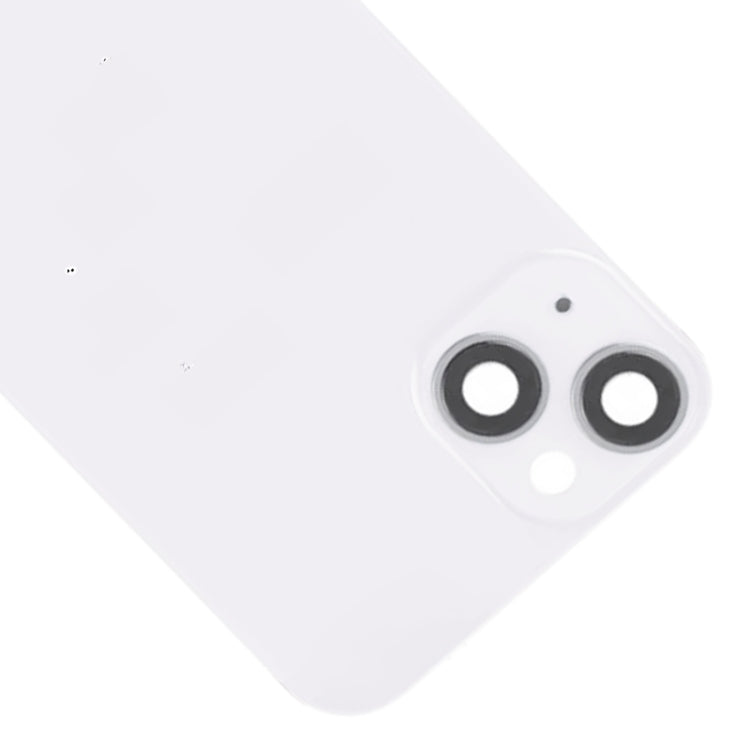 For iPhone 14 Plus Glass Battery Back Cover with Flash Bracket + Wireless Charging Module(White) - Back Cover by PMC Jewellery | Online Shopping South Africa | PMC Jewellery | Buy Now Pay Later Mobicred