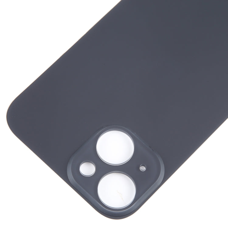 For iPhone 15 Easy Replacement Big Camera Hole Glass Back Battery Cover(Black) - Back Cover by PMC TechLife | Online Shopping South Africa | PMC TechLife | Buy Now Pay Later Mobicred