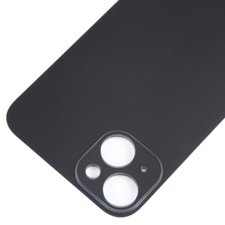 For iPhone 15 Plus Easy Replacement Big Camera Hole Glass Back Battery Cover(Black) - Back Cover by PMC Jewellery | Online Shopping South Africa | PMC Jewellery | Buy Now Pay Later Mobicred