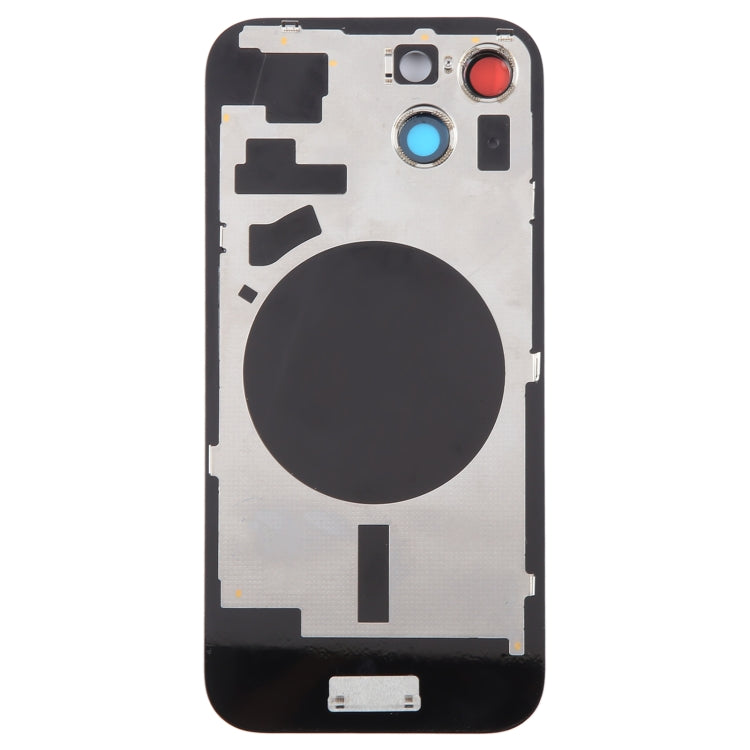 For iPhone 15 Plus Glass Battery Back Cover with Camera Lens Cover(Black) - Back Cover by PMC TechLife | Online Shopping South Africa | PMC TechLife