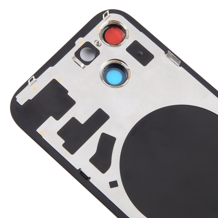 For iPhone 15 Plus Glass Battery Back Cover with Camera Lens Cover(Black) - Back Cover by PMC TechLife | Online Shopping South Africa | PMC TechLife