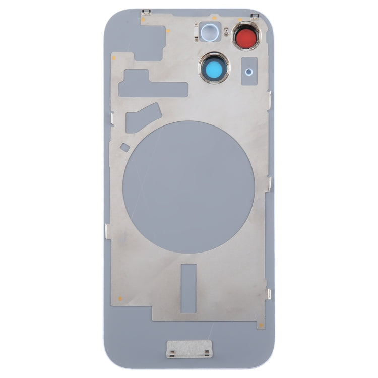 For iPhone 15 Plus Glass Battery Back Cover with Camera Lens Cover(Blue) - Back Cover by PMC TechLife | Online Shopping South Africa | PMC TechLife