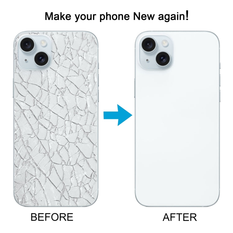 For iPhone 15 Plus Glass Battery Back Cover with Camera Lens Cover(Blue) - Back Cover by PMC TechLife | Online Shopping South Africa | PMC TechLife