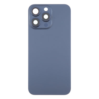 For iPhone 15 Pro Glass Battery Back Cover with Camera Lens Cover(Blue) - Back Cover by PMC Jewellery | Online Shopping South Africa | PMC Jewellery