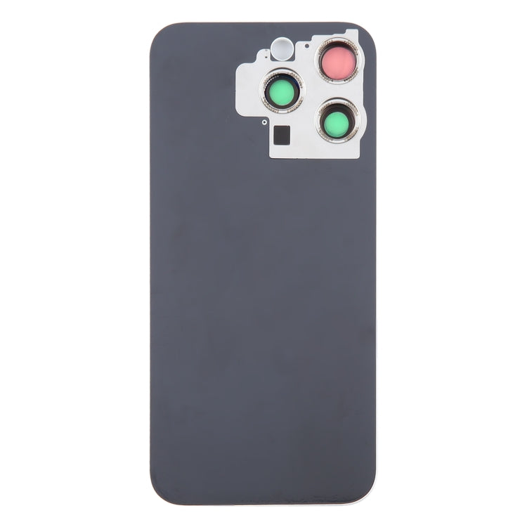For iPhone 15 Pro Glass Battery Back Cover with Camera Lens Cover(White) - Back Cover by PMC TechLife | Online Shopping South Africa | PMC TechLife