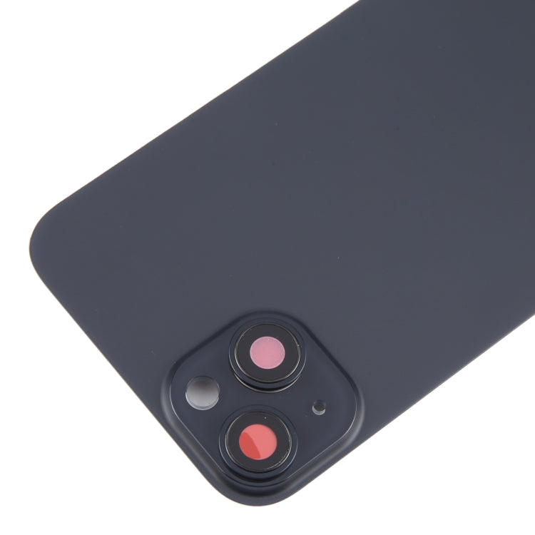 For iPhone 15 Plus Battery Back Cover with Camera Lens Cover + MagSafe Magnet(Black) - Back Cover by PMC TechLife | Online Shopping South Africa | PMC TechLife | Buy Now Pay Later Mobicred