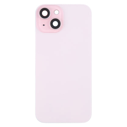 For iPhone 15 Plus Battery Back Cover with Camera Lens Cover + MagSafe Magnet(Pink) - Back Cover by PMC Jewellery | Online Shopping South Africa | PMC Jewellery | Buy Now Pay Later Mobicred