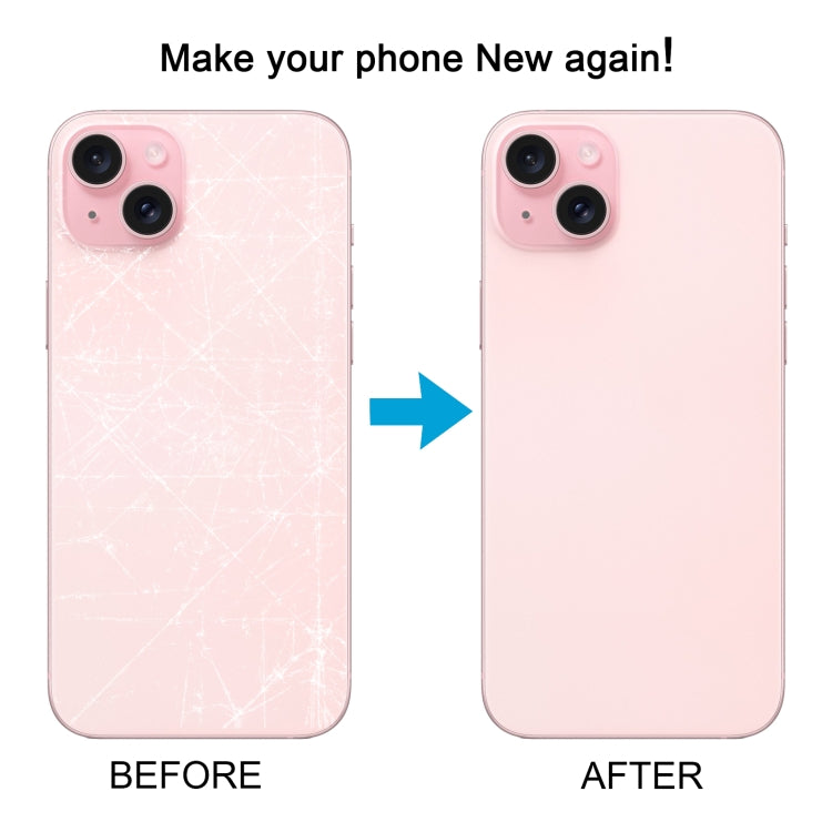 For iPhone 15 Plus Battery Back Cover with Camera Lens Cover + MagSafe Magnet(Pink) - Back Cover by PMC TechLife | Online Shopping South Africa | PMC TechLife | Buy Now Pay Later Mobicred
