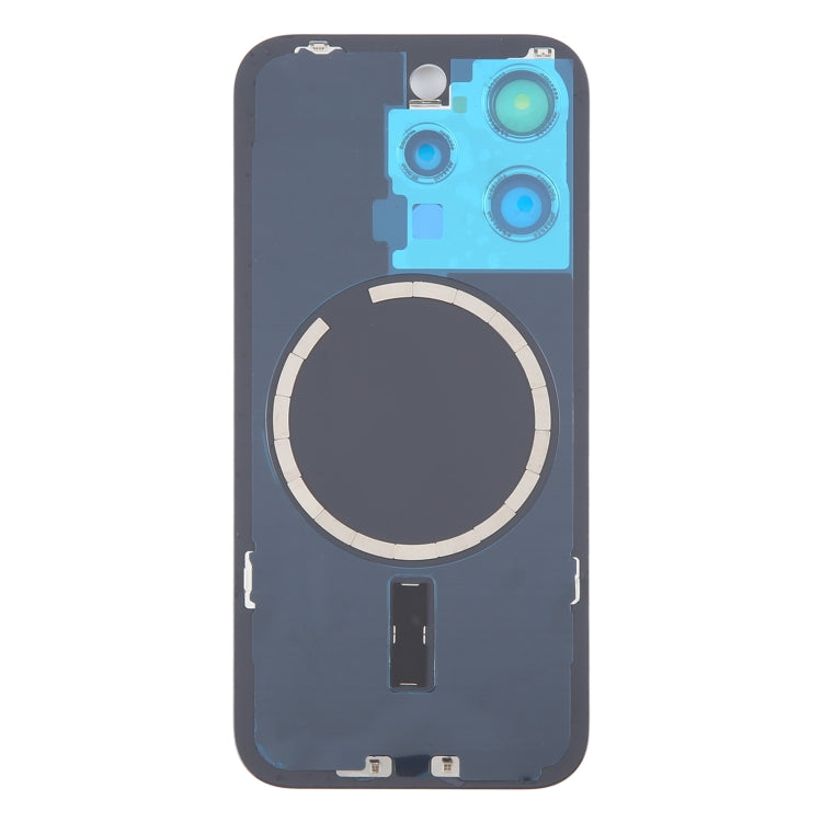 For iPhone 15 Pro Battery Back Cover with Camera Lens Cover + MagSafe Magnet(White) - Back Cover by PMC TechLife | Online Shopping South Africa | PMC TechLife | Buy Now Pay Later Mobicred