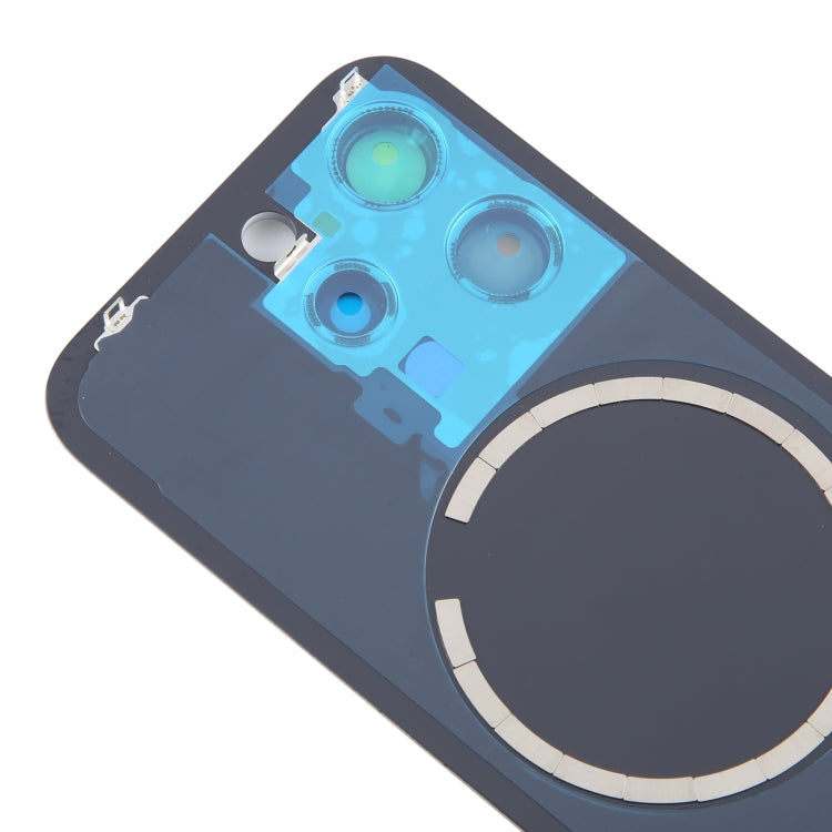 For iPhone 15 Pro Battery Back Cover with Camera Lens Cover + MagSafe Magnet(White) - Back Cover by PMC TechLife | Online Shopping South Africa | PMC TechLife | Buy Now Pay Later Mobicred