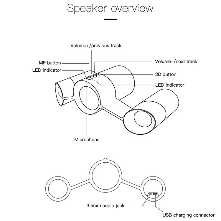 Bluedio US Wireless Bluetooth Satellite Speaker System with Mic(Black) - free shipping - PMC Jewellery - Order now!