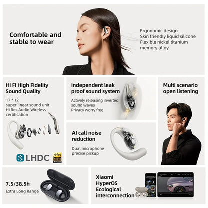 Original Xiaomi Bluetooth 5.3 Open-Ear Wireless Bluetooth Earbuds (Black) - Bluetooth Earphone by Xiaomi | Online Shopping South Africa | PMC Jewellery | Buy Now Pay Later Mobicred