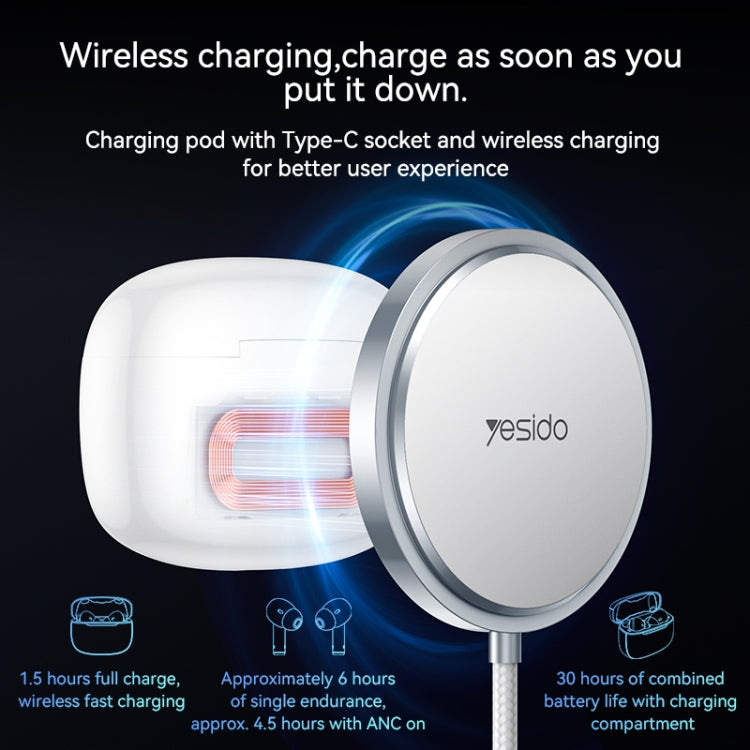 Yesido TWS24 ANC+ENC Dual Noise Reduction Smart TWS Wireless Bluetooth Earphone - TWS Earphone by Yesido | Online Shopping South Africa | PMC Jewellery | Buy Now Pay Later Mobicred