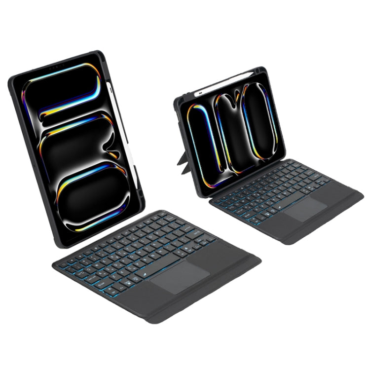 T13B-AS Detachable Rotating Backlit Touch Bluetooth Keyboard Case For iPad Pro 11 2024 - For iPad Pro by PMC TechLife | Online Shopping South Africa | PMC TechLife | Buy Now Pay Later Mobicred