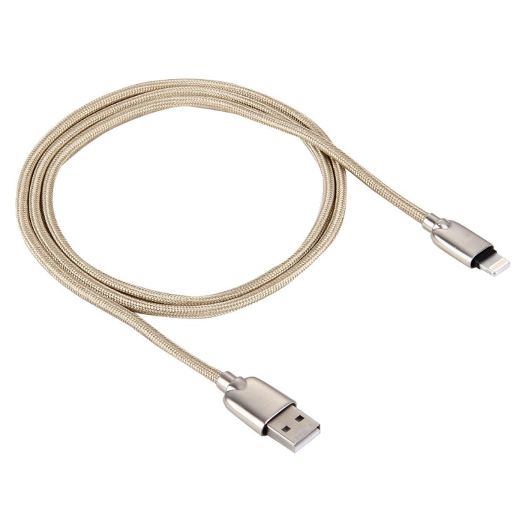 1m Woven 108 Copper Cores 8 Pin to USB Data Sync Charging Cable for iPhone, iPad(Gold) - Normal Style Cable by PMC Jewellery | Online Shopping South Africa | PMC Jewellery | Buy Now Pay Later Mobicred