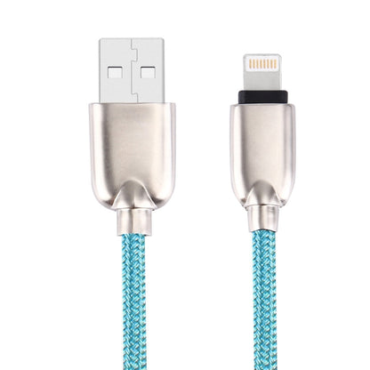 1m Woven 108 Copper Cores 8 Pin to USB Data Sync Charging Cable for iPhone, iPad(Blue) - Normal Style Cable by PMC Jewellery | Online Shopping South Africa | PMC Jewellery | Buy Now Pay Later Mobicred