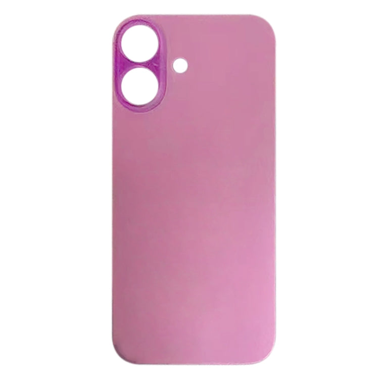 For iPhone 16 Plus Easy Replacement Big Camera Hole Glass Back Battery Cover(Pink) -  by PMC Jewellery | Online Shopping South Africa | PMC Jewellery | Buy Now Pay Later Mobicred