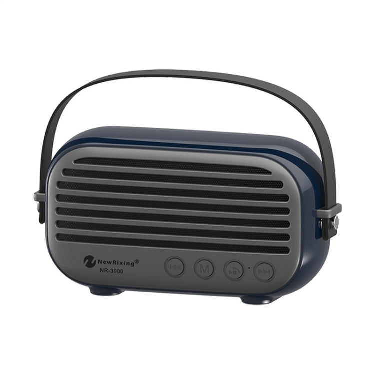 New Rixing NR-3000 Stylish Household Bluetooth Speaker with Hands-free Call Function, Support TF Card & USB & FM & AUX(Dark Blue) - free shipping - PMC Jewellery - Order now!