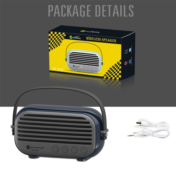 New Rixing NR-3000 Stylish Household Bluetooth Speaker with Hands-free Call Function, Support TF Card & USB & FM & AUX(Dark Blue) - free shipping - PMC Jewellery - Order now!
