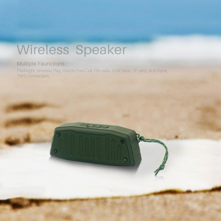 NewRixing NR-4019 Outdoor Portable Bluetooth Speaker with Hands-free Call Function, Support TF Card & USB & FM & AUX (Green) - Desktop Speaker by NewRixing | Online Shopping South Africa | PMC Jewellery | Buy Now Pay Later Mobicred