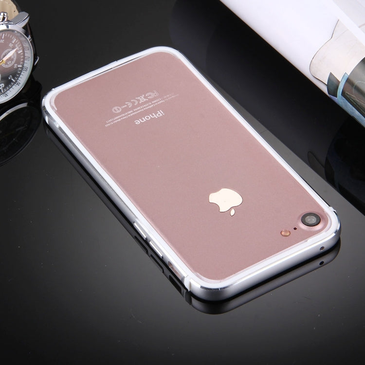 For  iPhone 8 & 7  TPU + Aluminum Alloy Bumper Frame(Silver) - More iPhone Cases by PMC TechLife | Online Shopping South Africa | PMC TechLife