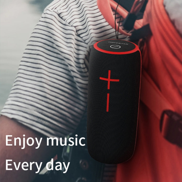 HOPESTAR P21 TWS Portable Outdoor Waterproof Woven Textured Bluetooth Speaker, Support Hands-free Call & U Disk & TF Card & 3.5mm AUX & FM (Blue) - Desktop Speaker by HOPESTAR | Online Shopping South Africa | PMC Jewellery | Buy Now Pay Later Mobicred