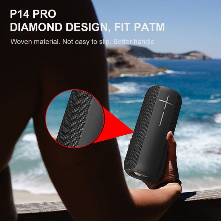 HOPESTAR P14 Pro Portable Outdoor Waterproof Wireless Bluetooth Speaker, Support Hands-free Call & U Disk & TF Card & 3.5mm AUX & FM (Blue) - Desktop Speaker by HOPESTAR | Online Shopping South Africa | PMC Jewellery | Buy Now Pay Later Mobicred