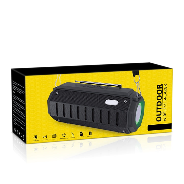 New Rixing NR-905FM TWS Bluetooth Speaker Support Hands-free Call / FM with Shoulder Strap & Antenna (Green) - free shipping - PMC Jewellery - Order now!