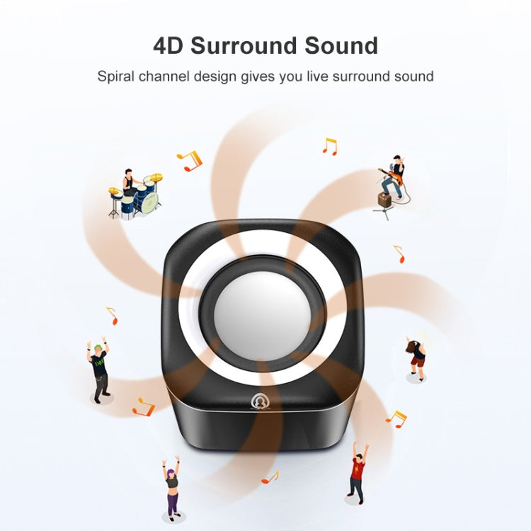A1 Upgraded Version USB Wire-controlled 4D Stereo Sound Mini Wired Speaker, Cable Length: 1.3m(White) -  by PMC TechLife | Online Shopping South Africa | PMC TechLife | Buy Now Pay Later Mobicred