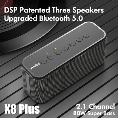 XDOBO X8 Plus 80W Wireless Bluetooth Speaker Outdoor Subwoofer Support TWS & TF Card & U Disk (Blue) - Desktop Speaker by XDOBO | Online Shopping South Africa | PMC Jewellery | Buy Now Pay Later Mobicred