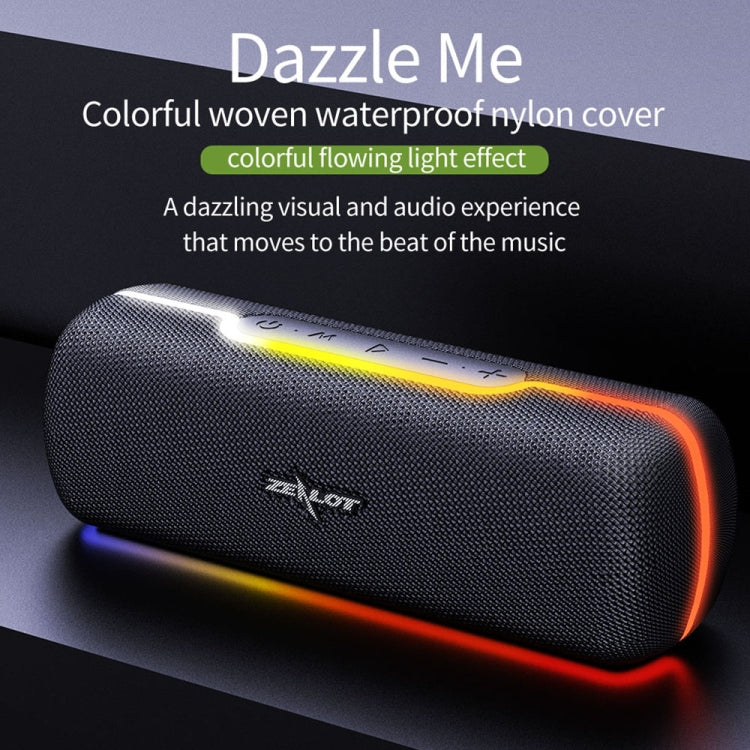 ZEALOT S55 Portable Stereo Bluetooth Speaker with Built-in Mic, Support Hands-Free Call & TF Card & AUX (Black) - free shipping - PMC Jewellery - Order now!