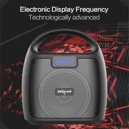 ZEALOT S42 Portable FM Radio Wireless Bluetooth Speaker with Built-in Mic, Support Hands-Free Call & TF Card & AUX (Black) - Desktop Speaker by ZEALOT | Online Shopping South Africa | PMC Jewellery | Buy Now Pay Later Mobicred