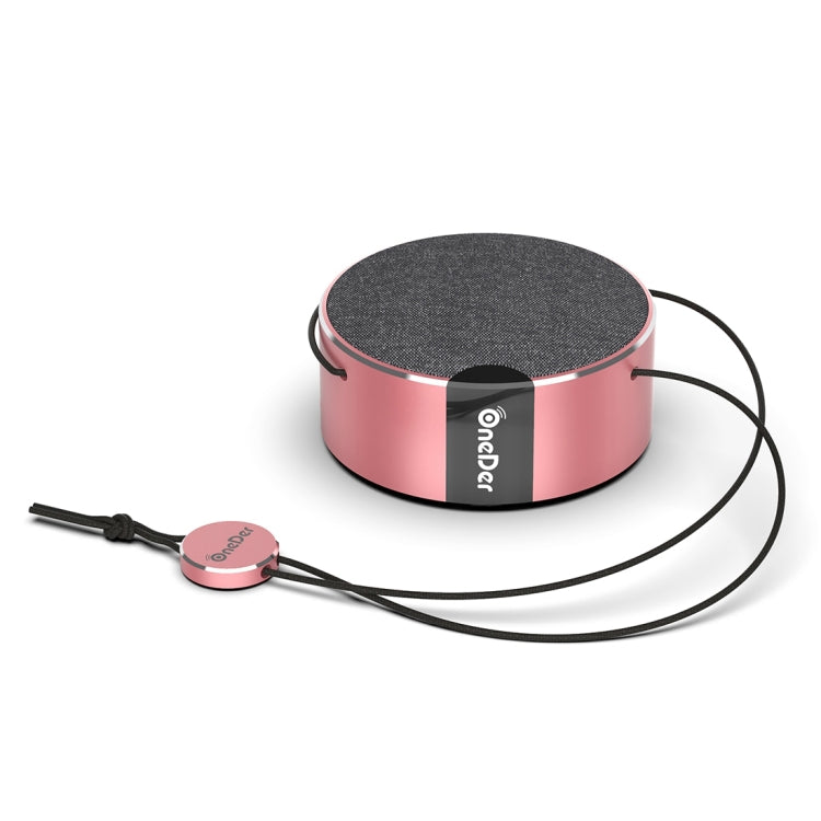 Oneder V12 Mini Wireless Bluetooth Speaker with Lanyard, Support Hands-free(Pink) - Desktop Speaker by OneDer | Online Shopping South Africa | PMC Jewellery | Buy Now Pay Later Mobicred