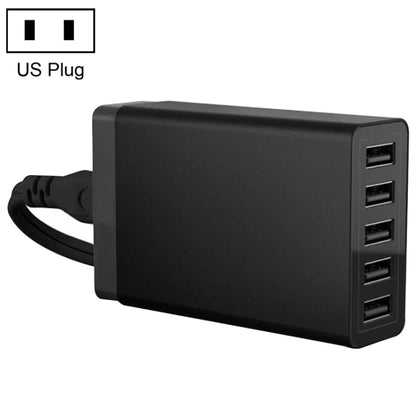 XBX09 40W 5V 8A 5 USB Ports Quick Charger Travel Charger, US Plug(Black) - Multifunction Charger by PMC Jewellery | Online Shopping South Africa | PMC Jewellery | Buy Now Pay Later Mobicred