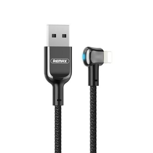 REMAX RC-024i Sury Leyo Series 1.2m 2.4A USB to 8 Pin Data Cable for iPhone, iPad(Black) - Normal Style Cable by REMAX | Online Shopping South Africa | PMC Jewellery | Buy Now Pay Later Mobicred