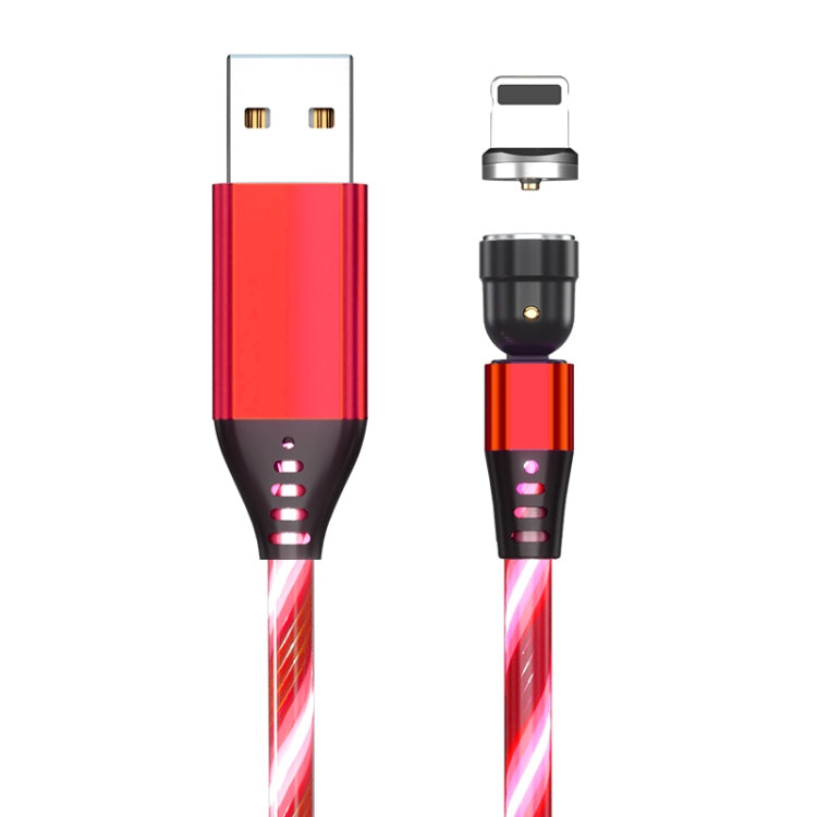 2.4A USB to 8 Pin 540 Degree Bendable Streamer Magnetic Data Cable, Cable Length: 1m(Red) - Charging Cable & Head by PMC Jewellery | Online Shopping South Africa | PMC Jewellery | Buy Now Pay Later Mobicred