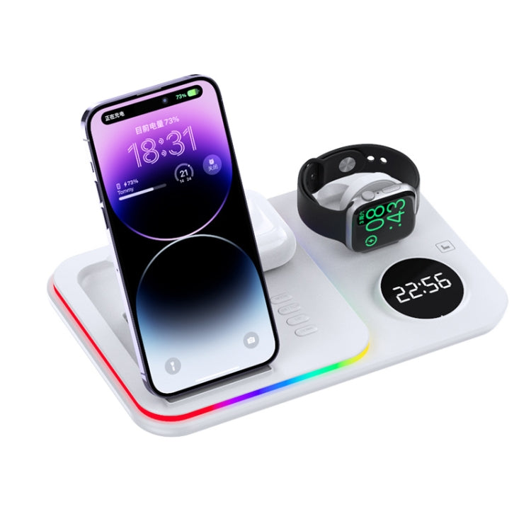 30W 4 in 1 Multifunctional Wireless Charger (White) - Wireless Charger by PMC Jewellery | Online Shopping South Africa | PMC Jewellery | Buy Now Pay Later Mobicred