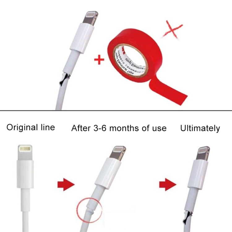 2 PCS Anti-break USB Charge Cable Winder Protective Case Protection Sleeve(Orange) - free shipping - PMC Jewellery - Order now!
