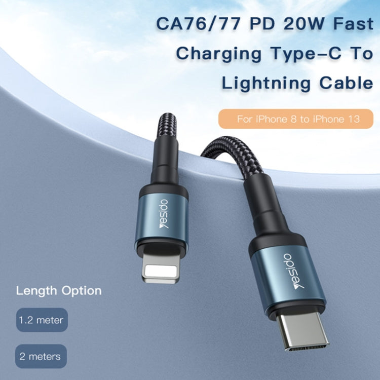 Yesido CA77 20W USB-C / Type-C to 8 Pin Charging Cable, Length: 2m - 2 in 1 Cable by Yesido | Online Shopping South Africa | PMC Jewellery | Buy Now Pay Later Mobicred