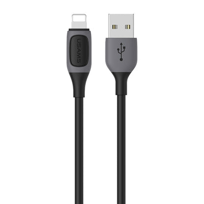 USAMS US-SJ595 Jelly Series USB to 8 Pin Two-Color Data Cable, Cable Length: 1m(Black) - Normal Style Cable by USAMS | Online Shopping South Africa | PMC Jewellery | Buy Now Pay Later Mobicred