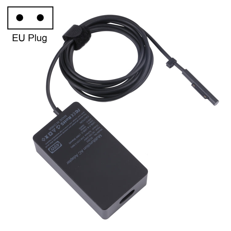 SC203 12V 2.58A 49W AC Power Charger Adapter For Microsoft Surface Pro 6/Pro 5/Pro 4（EU Plug） - For Microsoft by PMC Jewellery | Online Shopping South Africa | PMC Jewellery | Buy Now Pay Later Mobicred